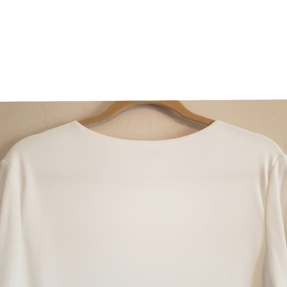 MM.LAFLEUR Lindy Top Womens Ivory L Scoopneck Layered Lined Classic Pullover - Picture 6 of 9